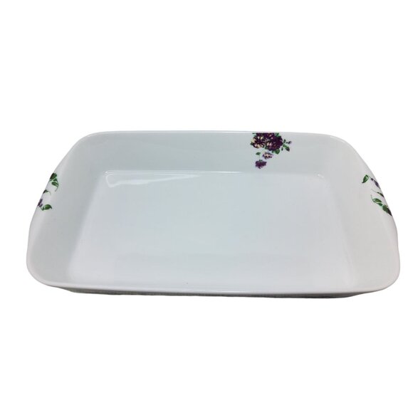 Vintage Darbie Angell "Darbies Rose Amethyst" Porcelain Baking Dish - Picture 3 of 4